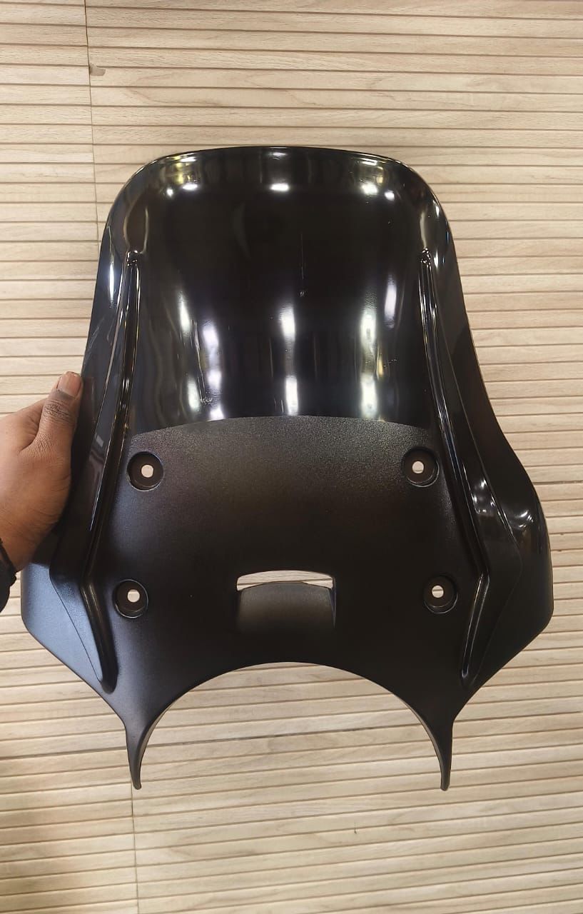 Royal Enfield interceptor 650 himalayan  hunter 350 meteor windshield visor with fitting in black