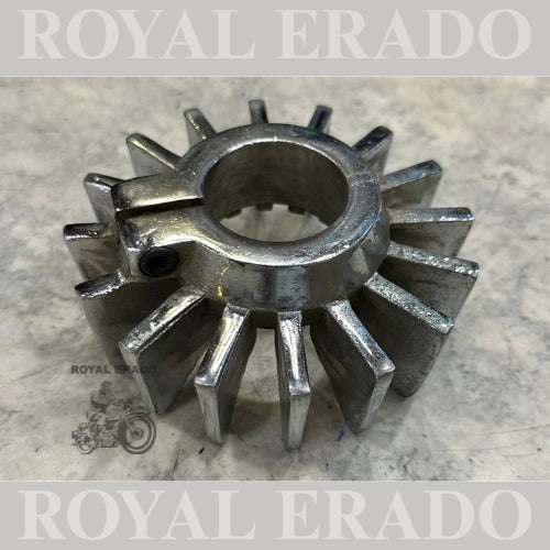brand new vintage ROYAL ENFIELD aluminum SILENCER / EXHAUST COOLING FIN NUT FOR 350CC