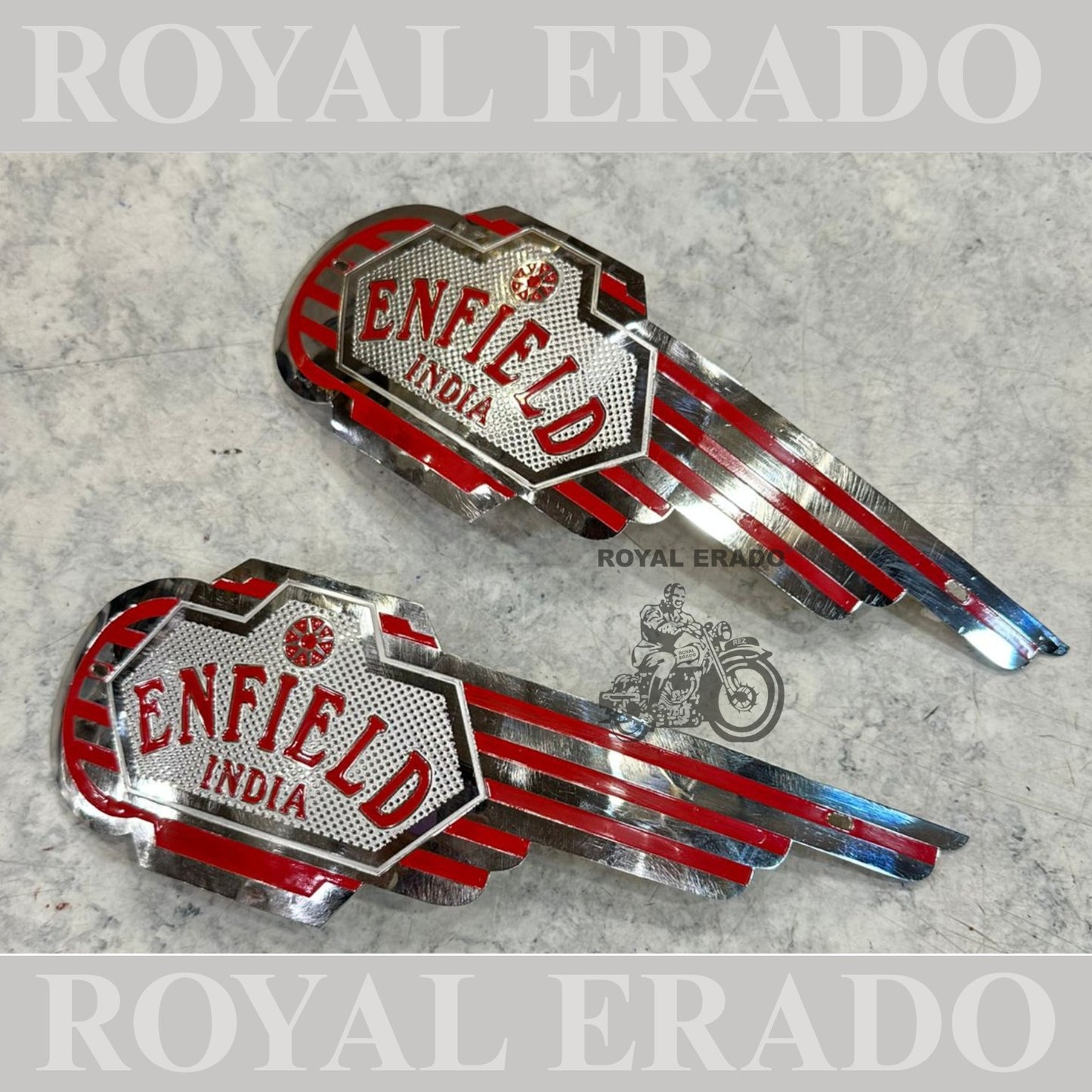 Enfield India chrome tank monogram Hight quality with Enfield India written for Royal Enfield old model vintage g2 1962 old model Standard