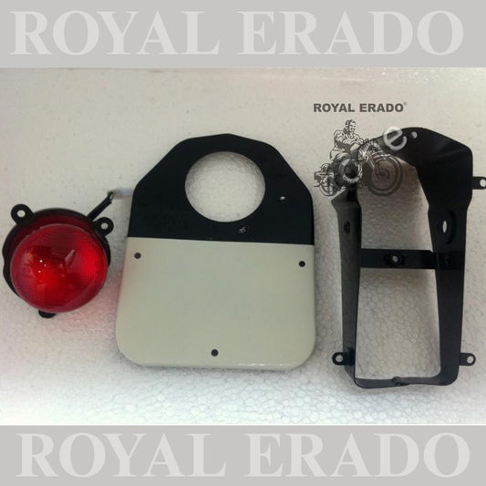 Royal Enfield Classic tail light assembly with number plate tail light