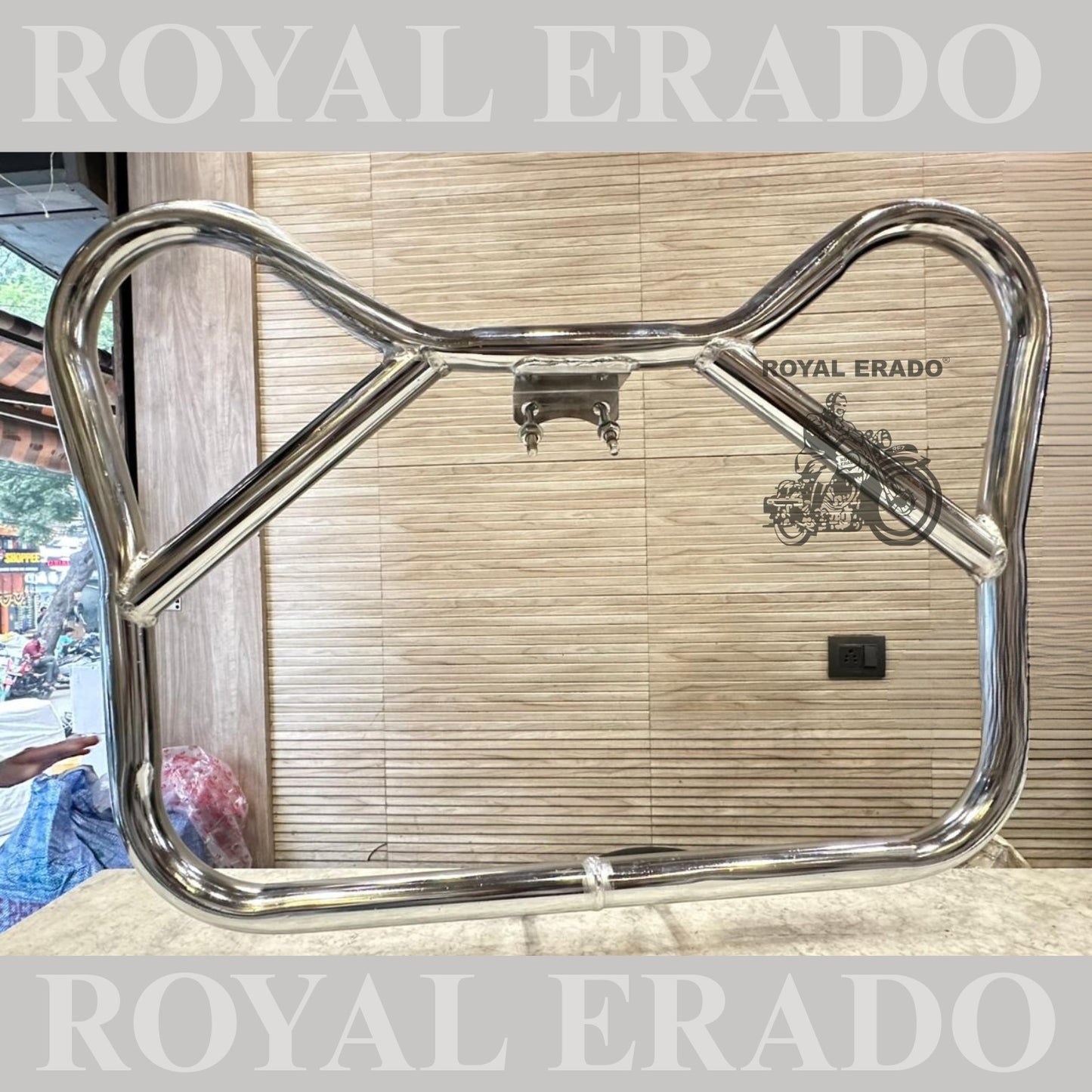 Military leg guard leg guard in chrome for Royal Enfield 1962 old model g2 , Classic Electra and Standard