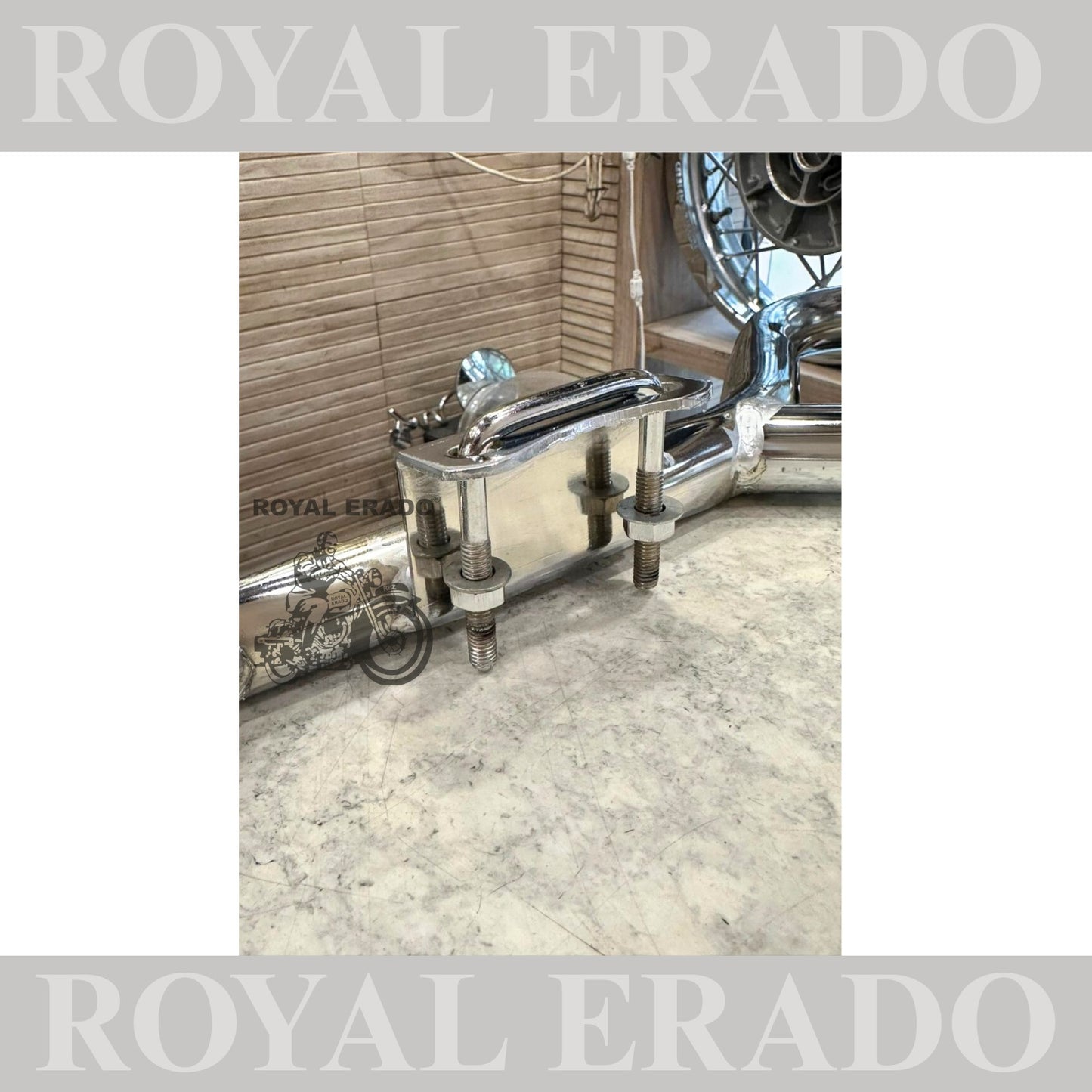 Military leg guard leg guard in chrome for Royal Enfield 1962 old model g2 , Classic Electra and Standard