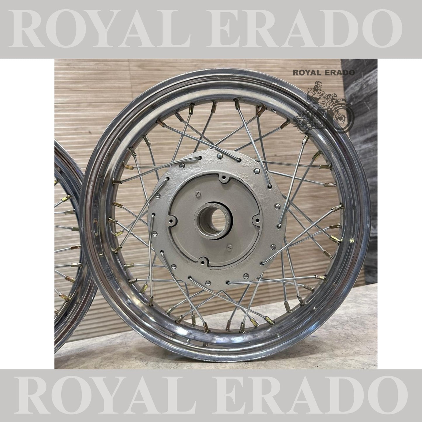 Royal Enfield Classic Electra Standard front and rear 15” wheel rim to give a bobber Harley Davidson 883 or Harley 48 look to the bike , ( wheels can be customized as per your specifications also )