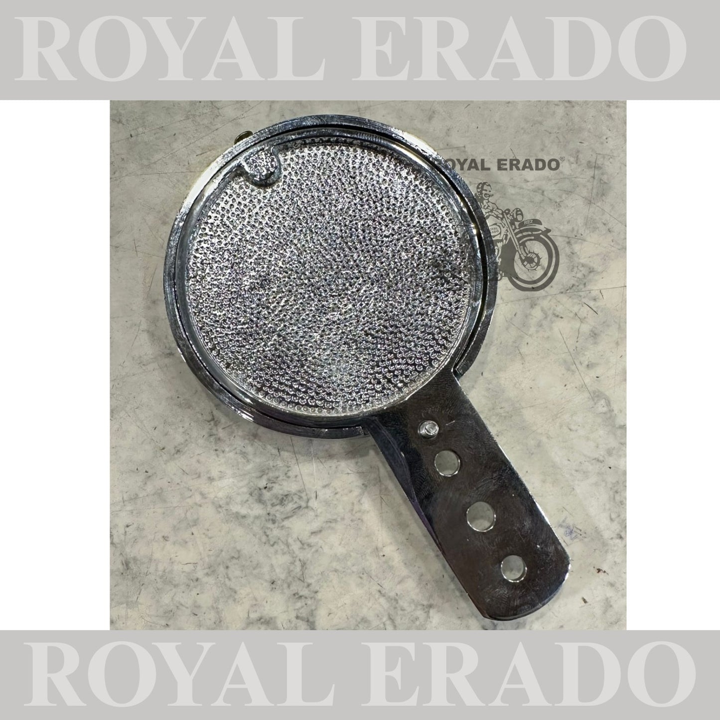 Royal Enfield brass chromed token holder British tax tag holder with made like a gun logo in silver for Royal Enfield vintage 1962 old model g2 , Classic Electra and Standard Battalion