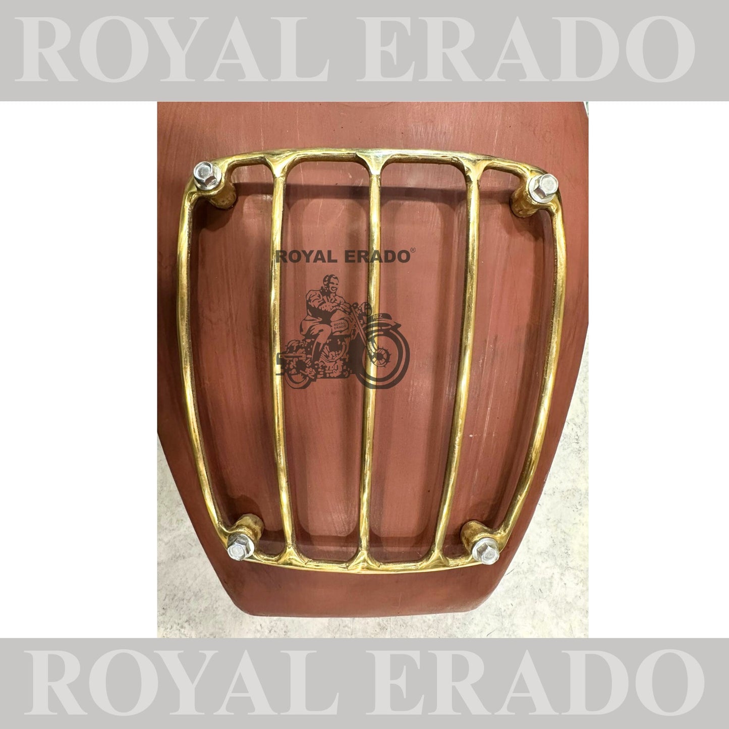 Royal Enfield vintage old style g2 model 14 litters tank for Classic Electra and Standard with brass grill and Royal Enfield tank monogram