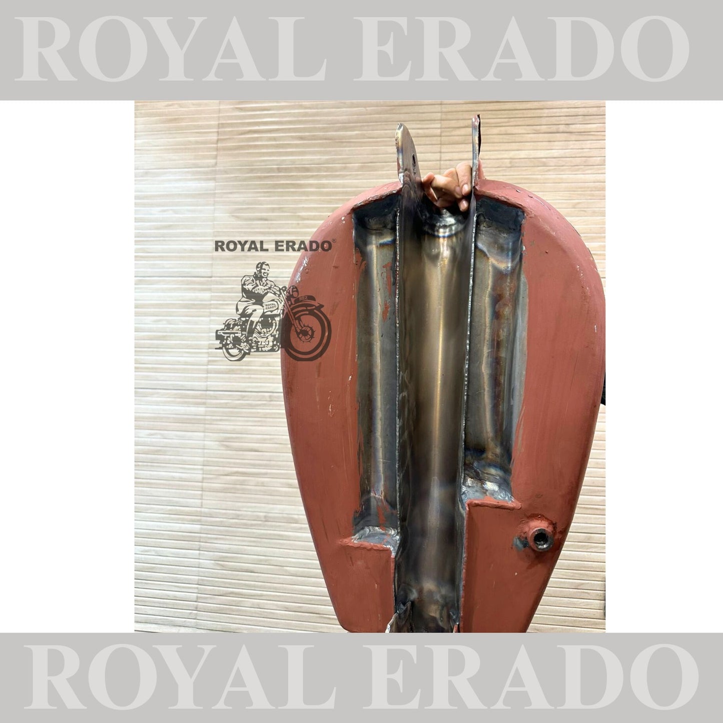 Royal Enfield vintage old style g2 model 14 litters tank for Classic Electra and Standard with brass grill and Royal Enfield tank monogram