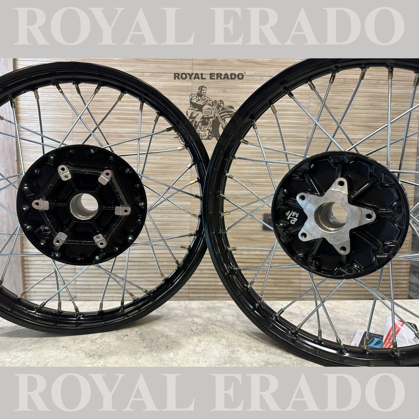 Royal Enfield Interceptor 650 and continental gt 650 spoke wheel in 17”&nbsp; Can be customized to any size.
