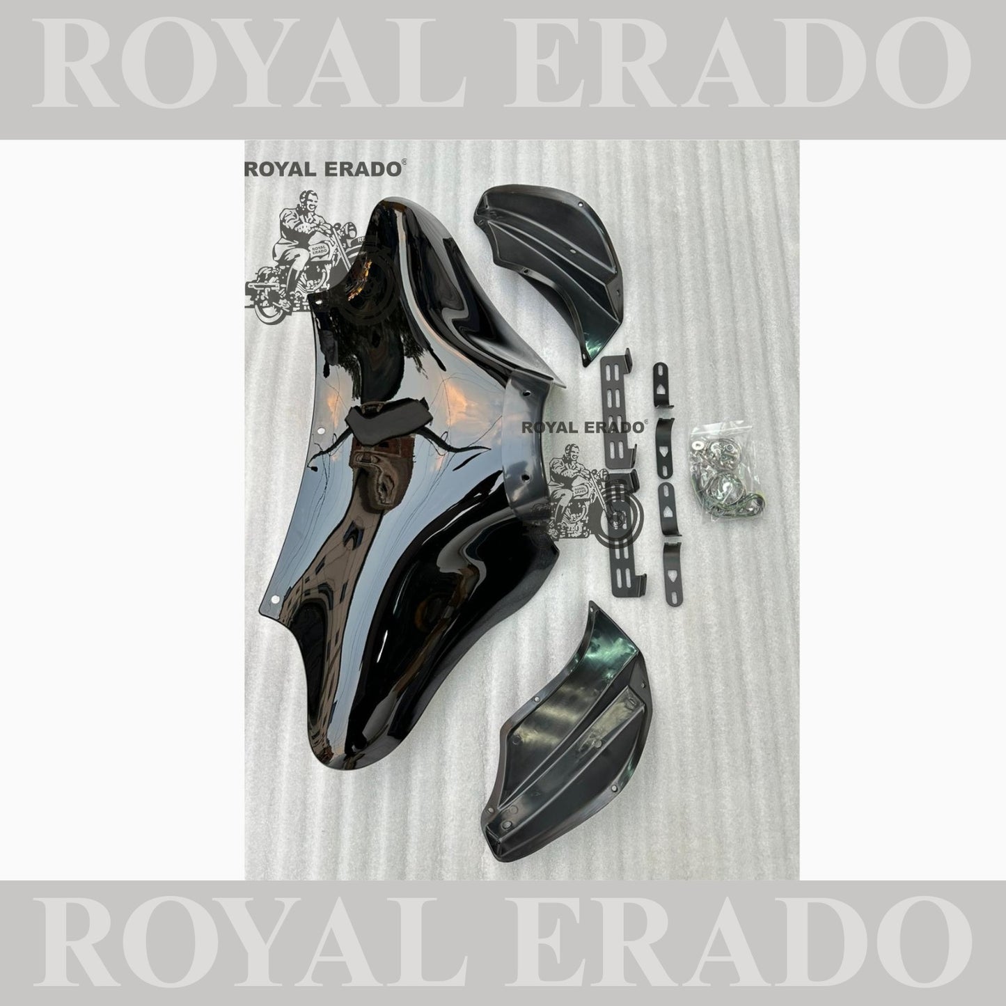 Universal Harley Davidson batwing windshield windscreen visor for Supper Meteor 650 and Harley fat bob