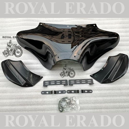 Universal Harley Davidson batwing windshield windscreen visor for Supper Meteor 650 and Harley fat bob