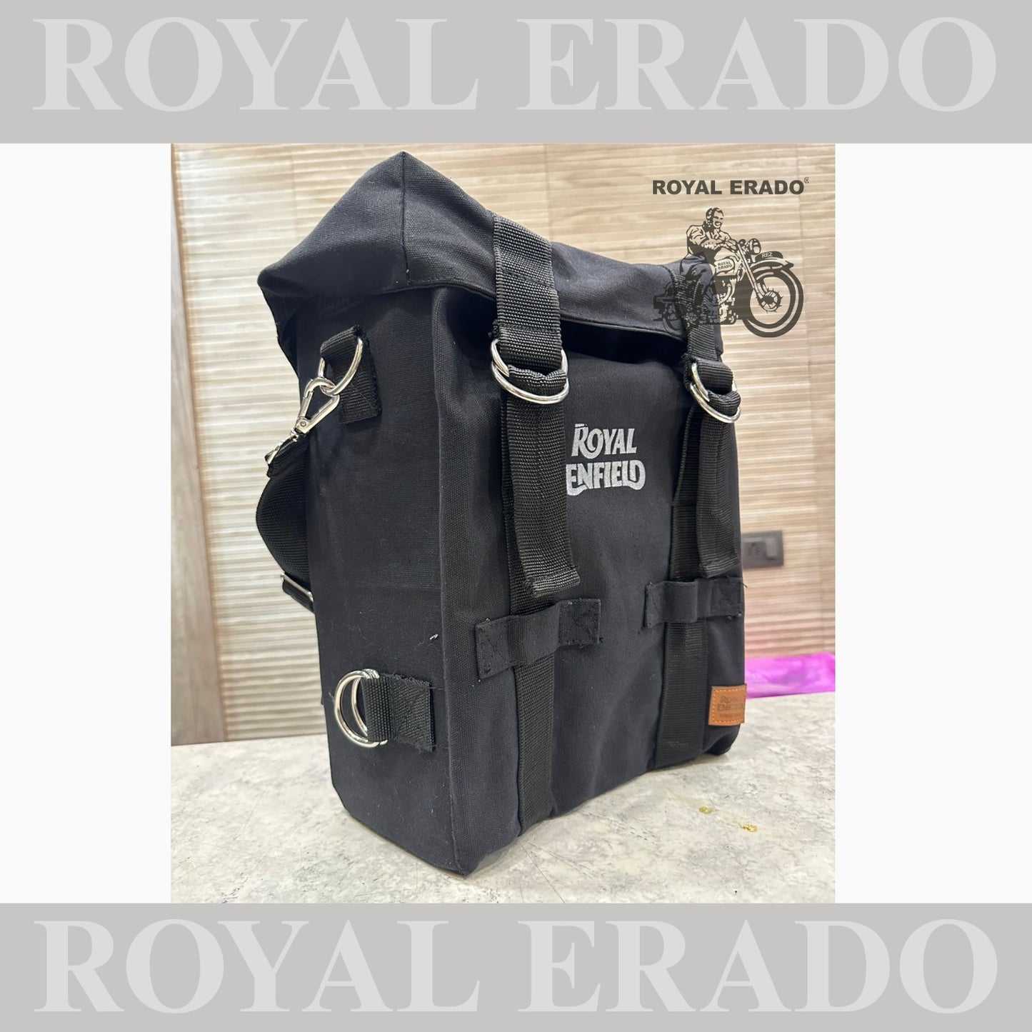 Royal Enfield side saddle stays canvas bag for classic electra standard battalion reborn classic meteor 350 hunter 350 super meteor 350 Himalayan one peace