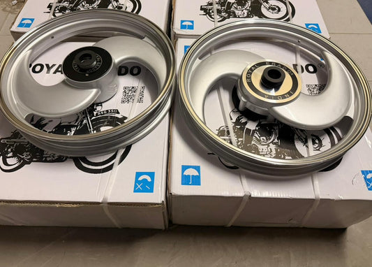Royal Erado 2S or 2 SPOKE SILVER imported alloy wheel for standard abs and Electra from 2010 model ( front 19” disc rear 19” drum )
