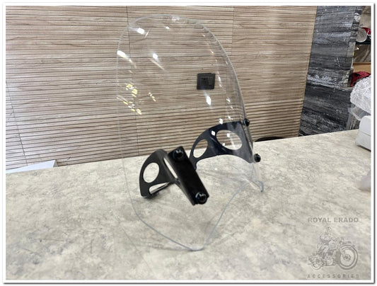 Transparent windshield visor for Royal Enfield Classic Electra and Standard