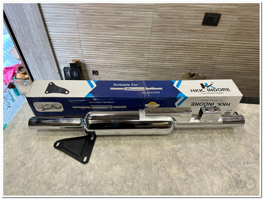 Hk hkk punjab exhaust loud sound short bottle silencer in chrome for classic electra and standard battalion