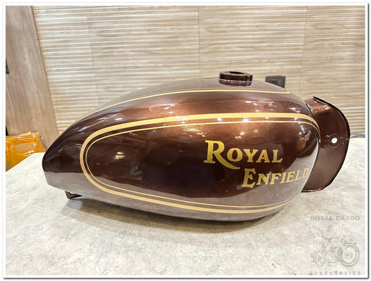 Royal enfield classic electra standard vintage g2 1962 old model bullet kabir singh style tank in bronze and brown colour