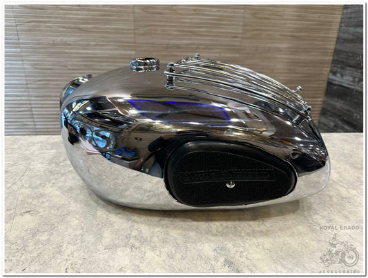Royal enfield classic electra standar vintage g2 bullet old model tank in chrome with grill and knee pad
