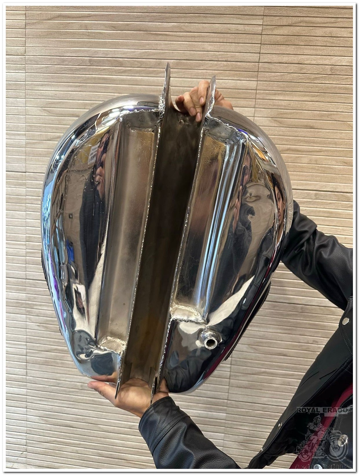 Royal enfield classic electra standar vintage g2 bullet old model tank in chrome with grill and knee pad