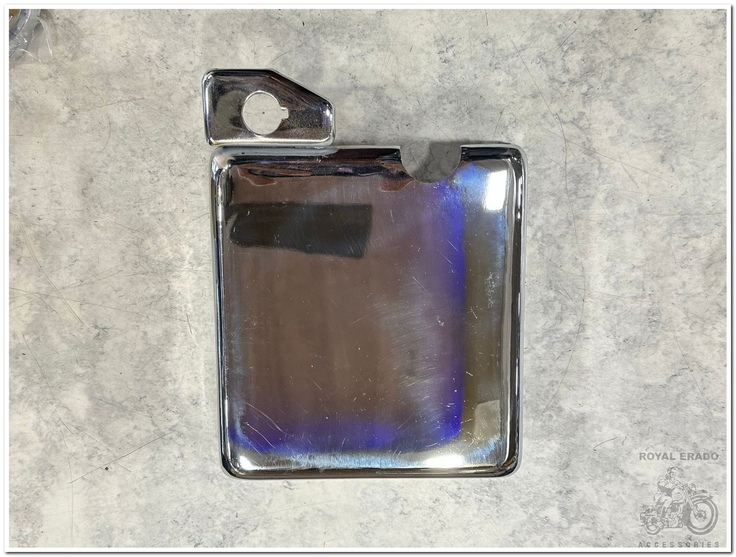Royal enfield classic electra standard uce efi model battery cover in chrome