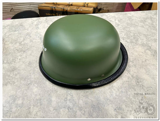 Royal enfield kabir singh style harley style helmet in military green colour