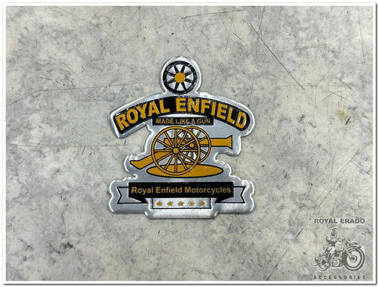 Royal Enfield vintage 1962 g2 old model bullet reborn classic electra battalion standard bullet 350 meteor 350 super meteor 650 interceptor 650 and continental gt  made like a gun logo sticker