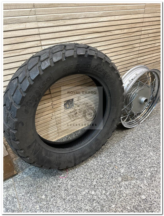 Royal enfield classic electra standard thunderbird rear wheel 15” with 140 number tyre broad for making bike like harley 883 bobber style