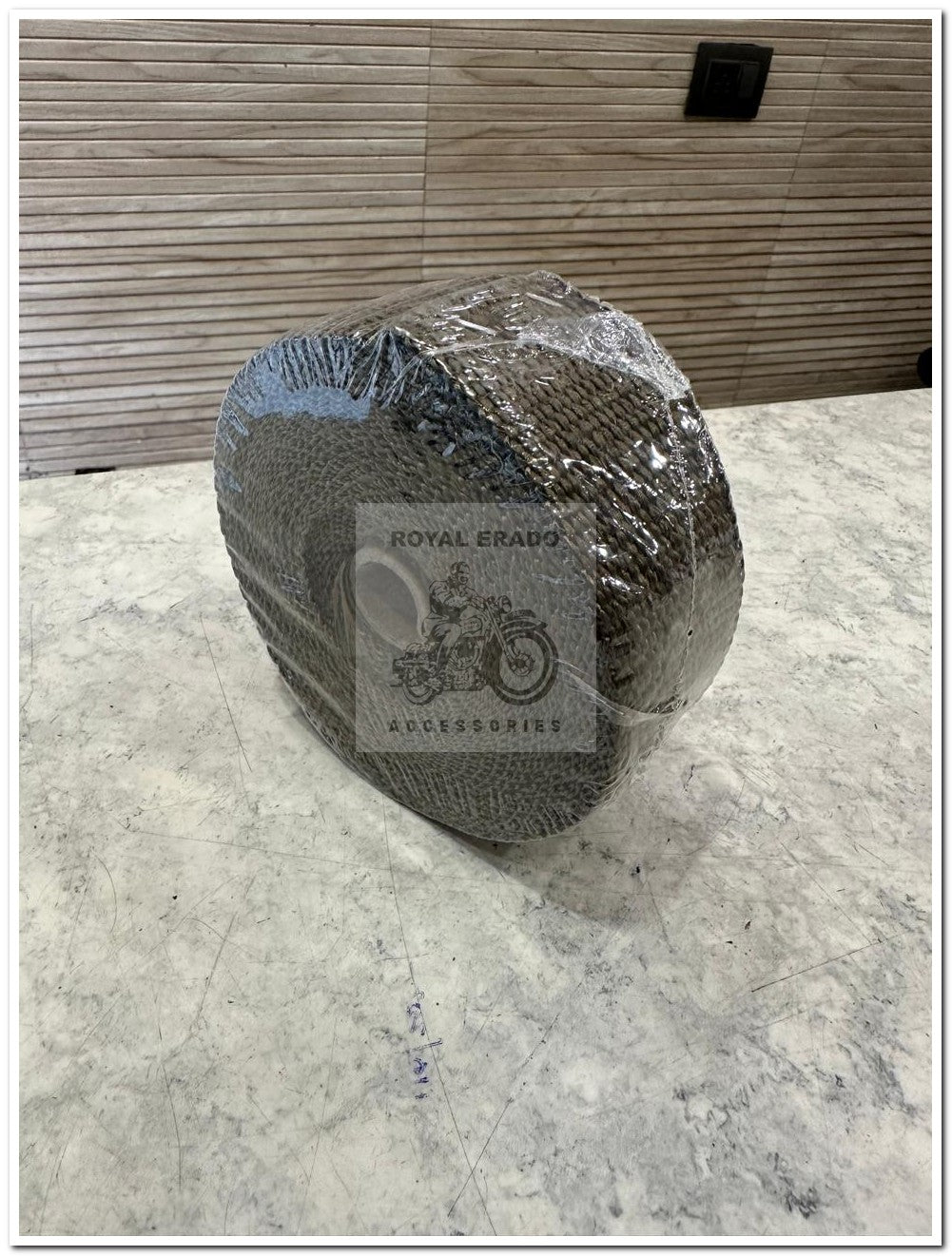 Harley 883 harley 48 and Harley Davidson street rod street 750 Royal enfield classic electra standard thunderbird  silencer exhaust heat absorber  wrap in titanium  bronze colour