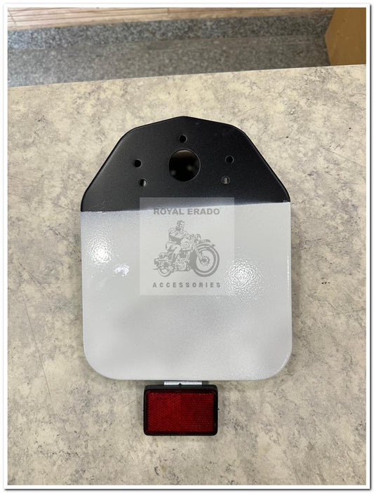 Royal enfield reborn classic Electra standard vintage g2 style number plate old bullet 350 for reborn classic and standard battalion with reflector