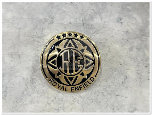 Royal enfield reborn classic electra standard battalion vintage 1962 old model g2 model brass RE monogram for tool box , battery cover , oval air filter box