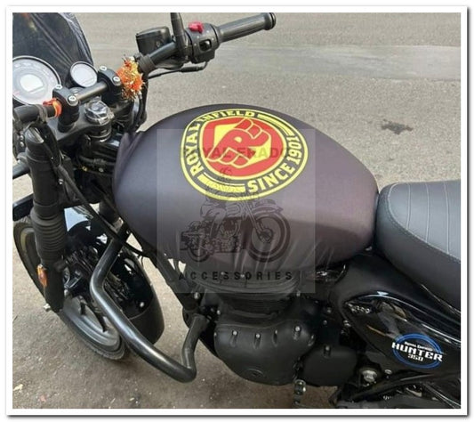 Royal Enfield tank cover white and black for Classic (BS3-BS4) Electra Standard Hunter Meteor bullet 350 vintage g2 1962 old model