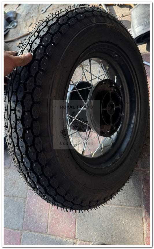 Royal enfield wheel rim with ballon tyre set for classic electra standard reborn battalion