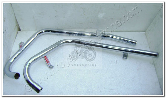 Royal enfield left and right side L -type  bend pipe for double boar head silencer for old model bullet 350 standard ci engine cast iron engine