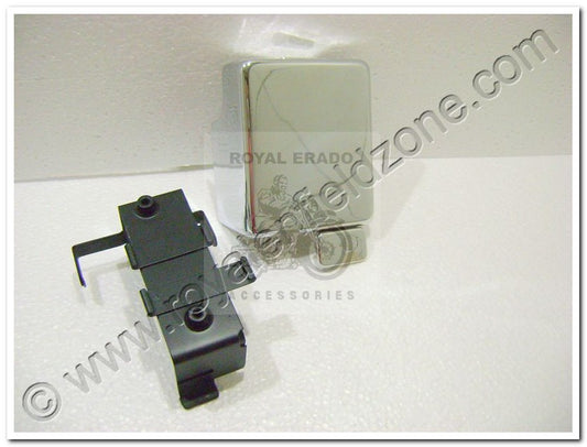 Royal enfield chrome batter cover with stand for classic electra and standard uce efi model bs-3 bs-4 model