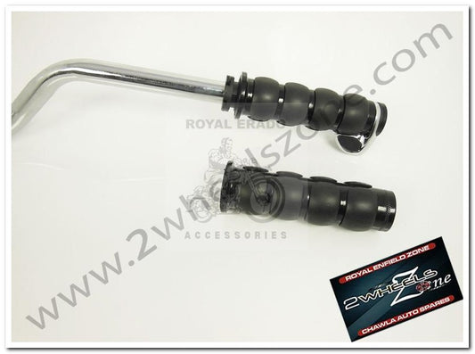 Harley Davidson style handle grips in black with cushion for chopper bobber royal enfield classic electra standard battalion reborn hunter 350 meteor 350 super meteor 650 and vintage g2 1963 old model standard bullet.