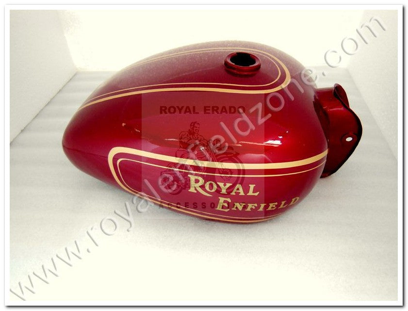 Royal Enfield vintage g2 1962 old model bullet 350 Standard red tank 18 to 20 liters big tank with hand-painted lining.
