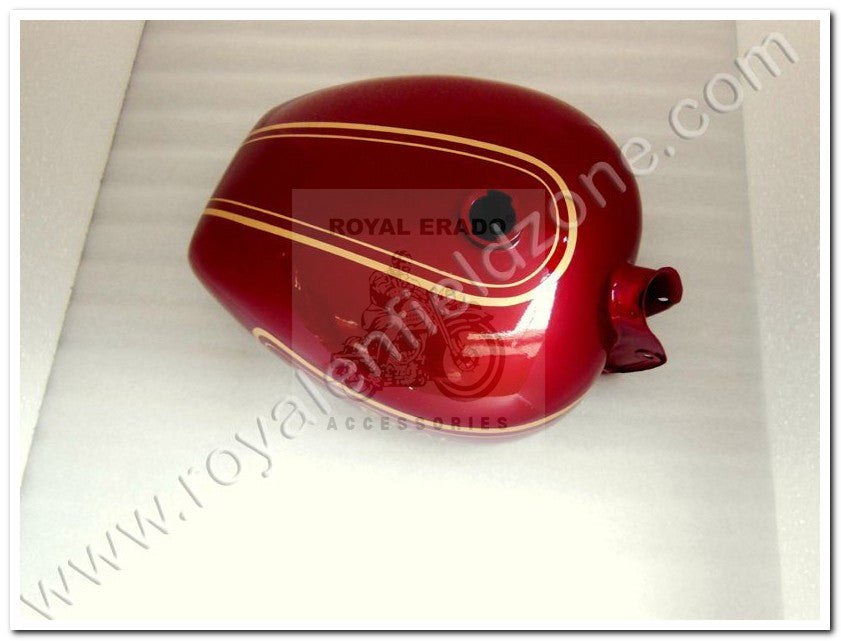 Royal Enfield vintage g2 1962 old model bullet 350 Standard red tank 18 to 20 liters big tank with hand-painted lining.