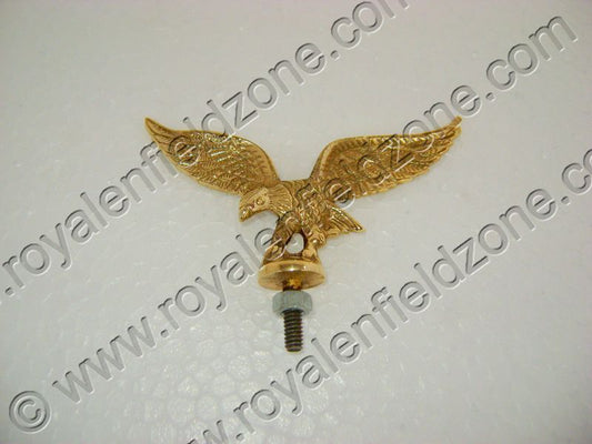 Brass eagle fit to front mudguard or headlight ring for vintage G2 1962 old model bullet 350 cast iron engine ci engine, Classic Electra Standard battalion reborn hunter super meteor Jawa, and vintage car.