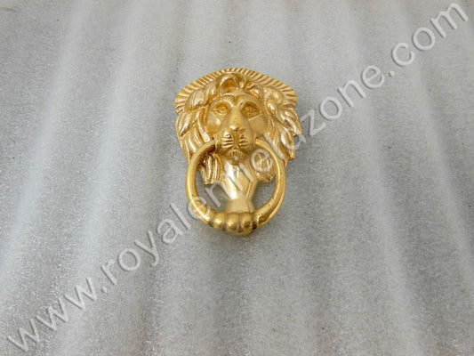 Medium-sized lion monogram logo emblem for rear number plate, toolbox, air filter box, battery cover, fit to Royal Enfield vintage G2 1962 old model Bullet 350 cast iron engine ci engine classic Electra Standard Battalion reborn hunter and Jawa.