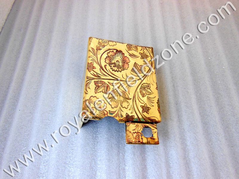 Brass golden antique laser engraving etching battery cover for classic electra standard efi uce model engine