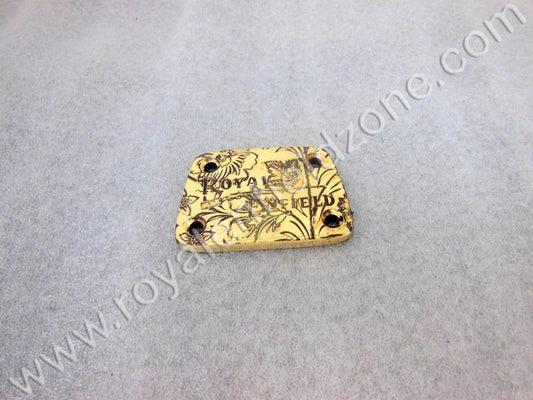 Brass golden antique laser engraving etching tappet plate for classic electra standard efi uce model engine
