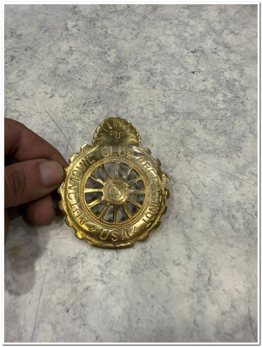 Brass club monogram with eagle and crown fit to tool box, air filter box, or battery cover &nbsp;for vintage g2 1962 old model bullet 350 cast iron engine, CI engine standard classic electra reborn, battalion, and vintage cars.
