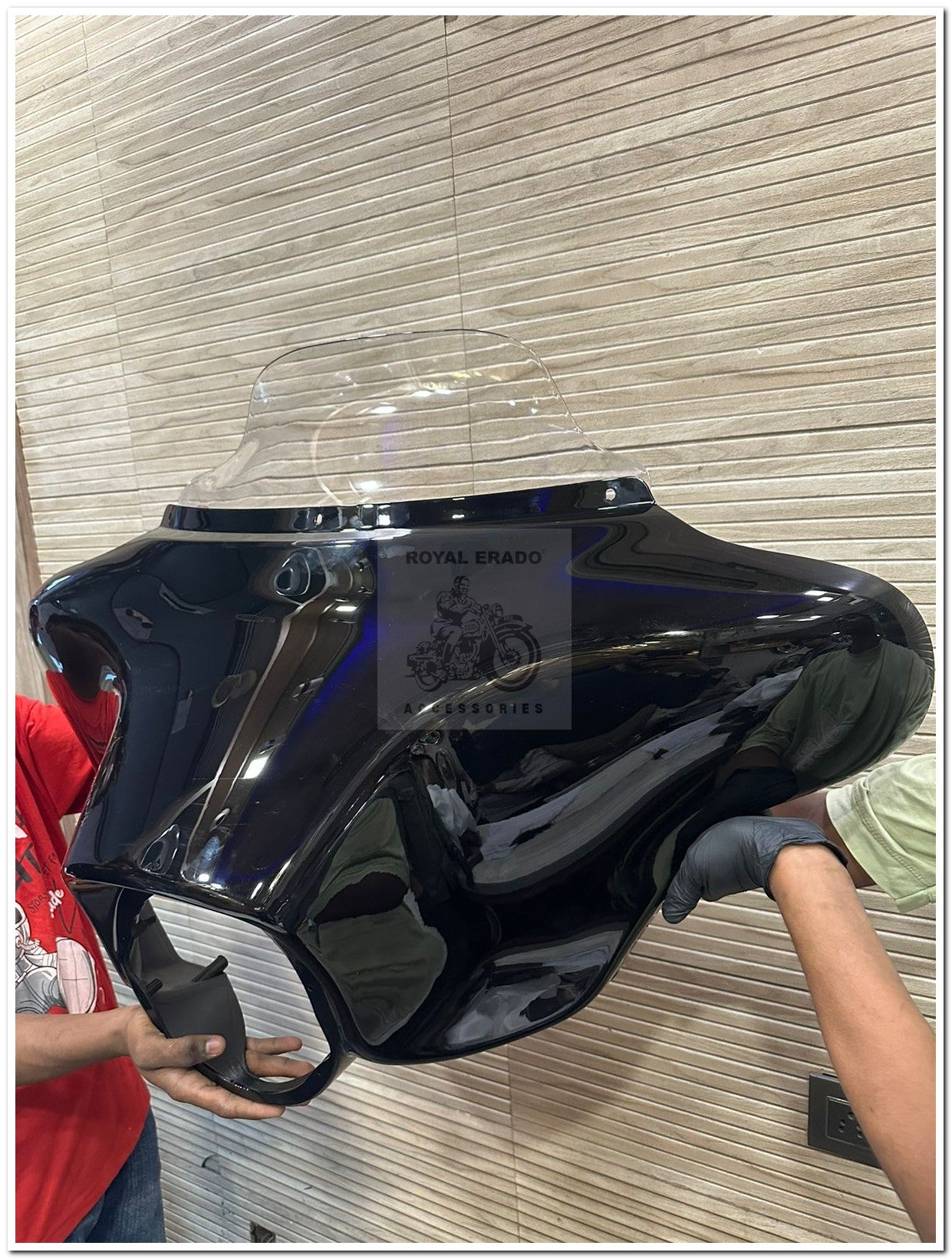 Harley Davidson super meteor 660 sm 650 meteor 350 black colour batwing front windshield visor also fit to harley 883 harley street 750 harley fat boy harley rod street glide  Avenger Jawa