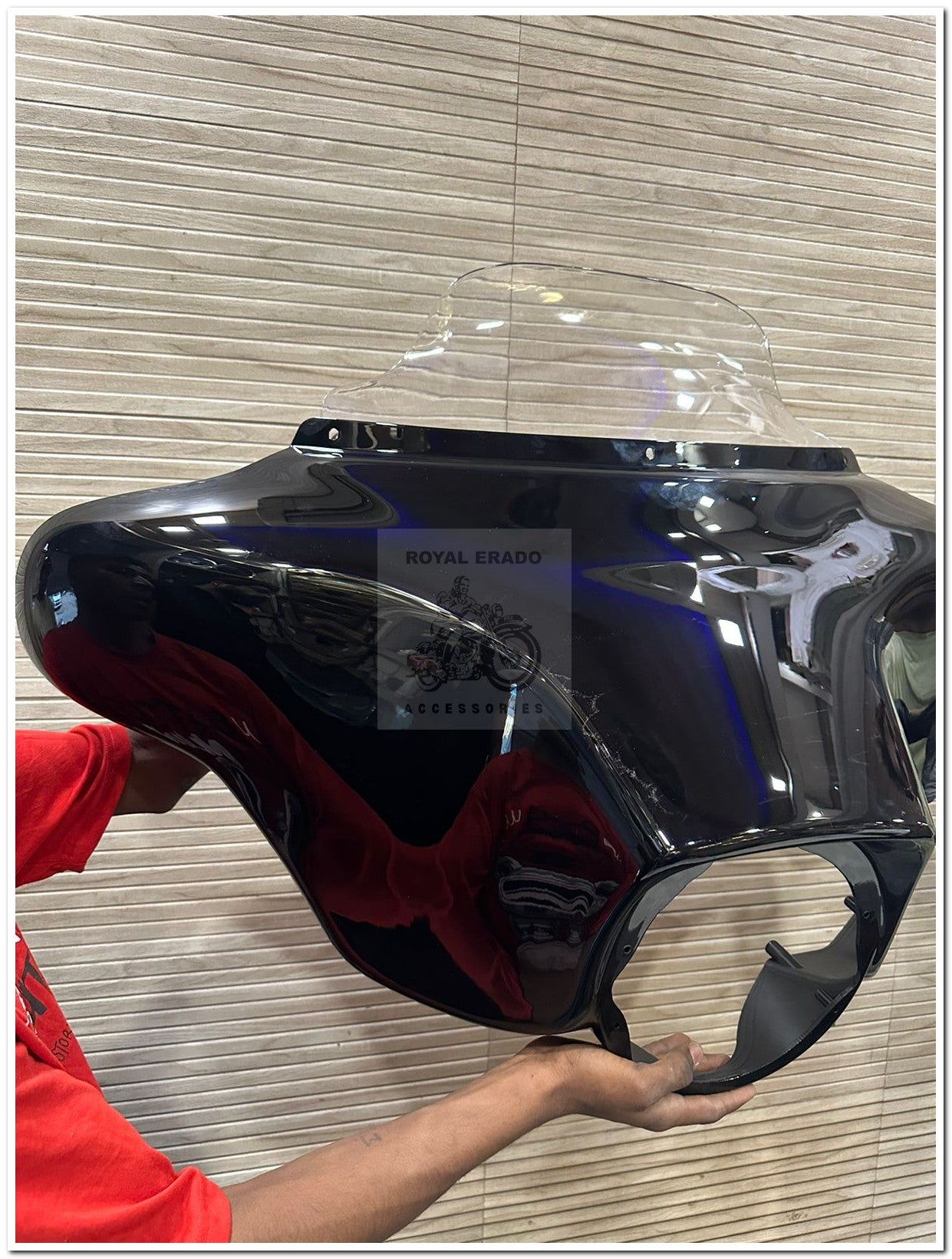 Harley Davidson super meteor 660 sm 650 meteor 350 black colour batwing front windshield visor also fit to harley 883 harley street 750 harley fat boy harley rod street glide  Avenger Jawa
