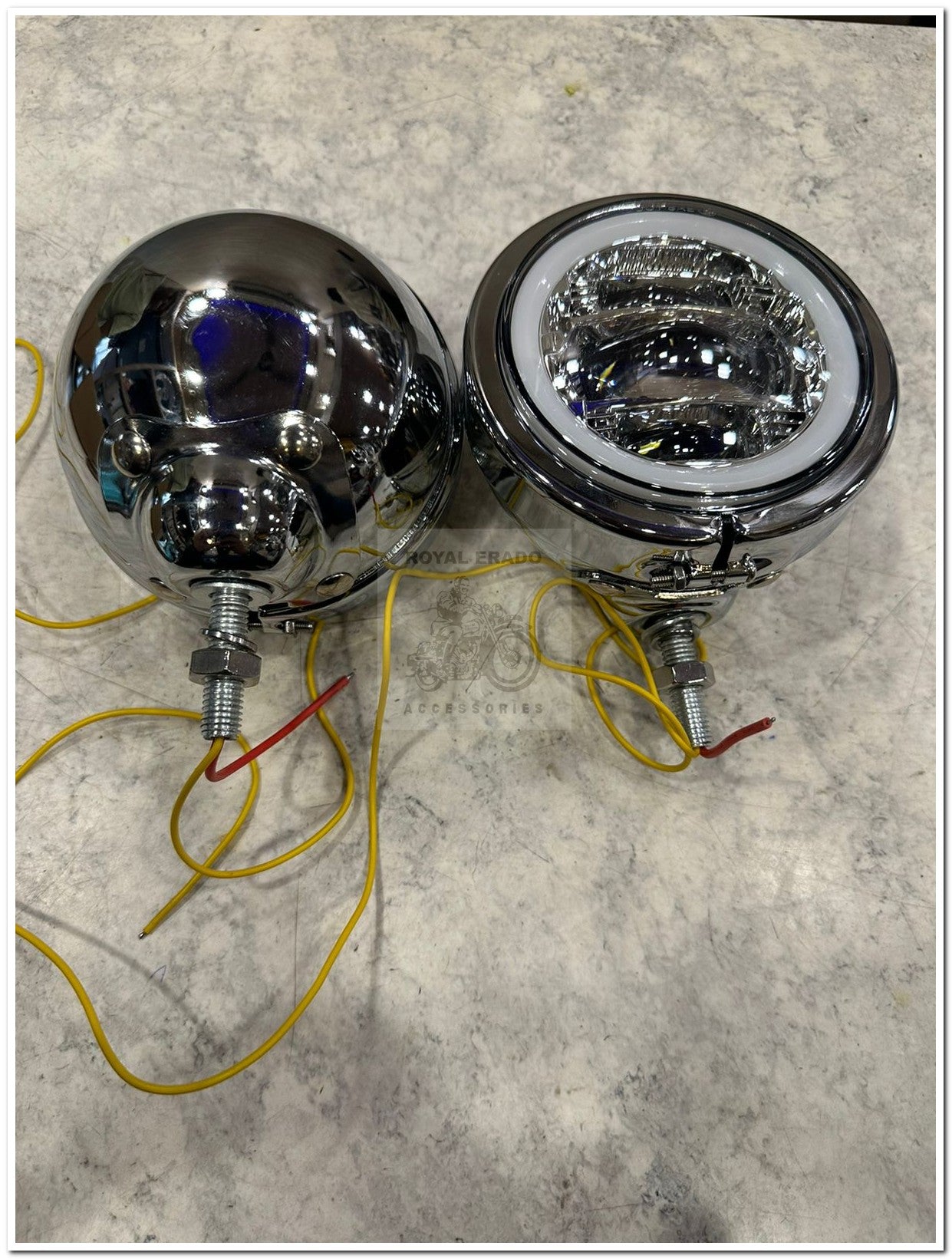 Harley Davidson super meteor 660 sm 650 meteor 350 black colour fog light chrome with ring also fit to harley 883 harley street 750