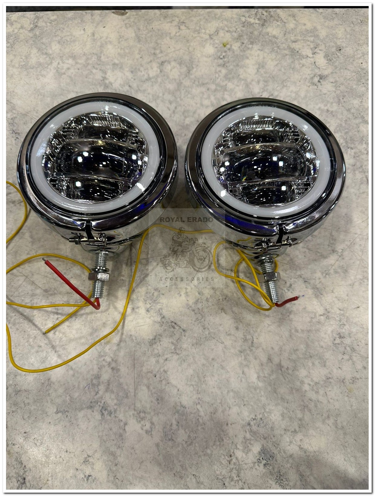 Harley Davidson super meteor 660 sm 650 meteor 350 black colour fog light chrome with ring also fit to harley 883 harley street 750