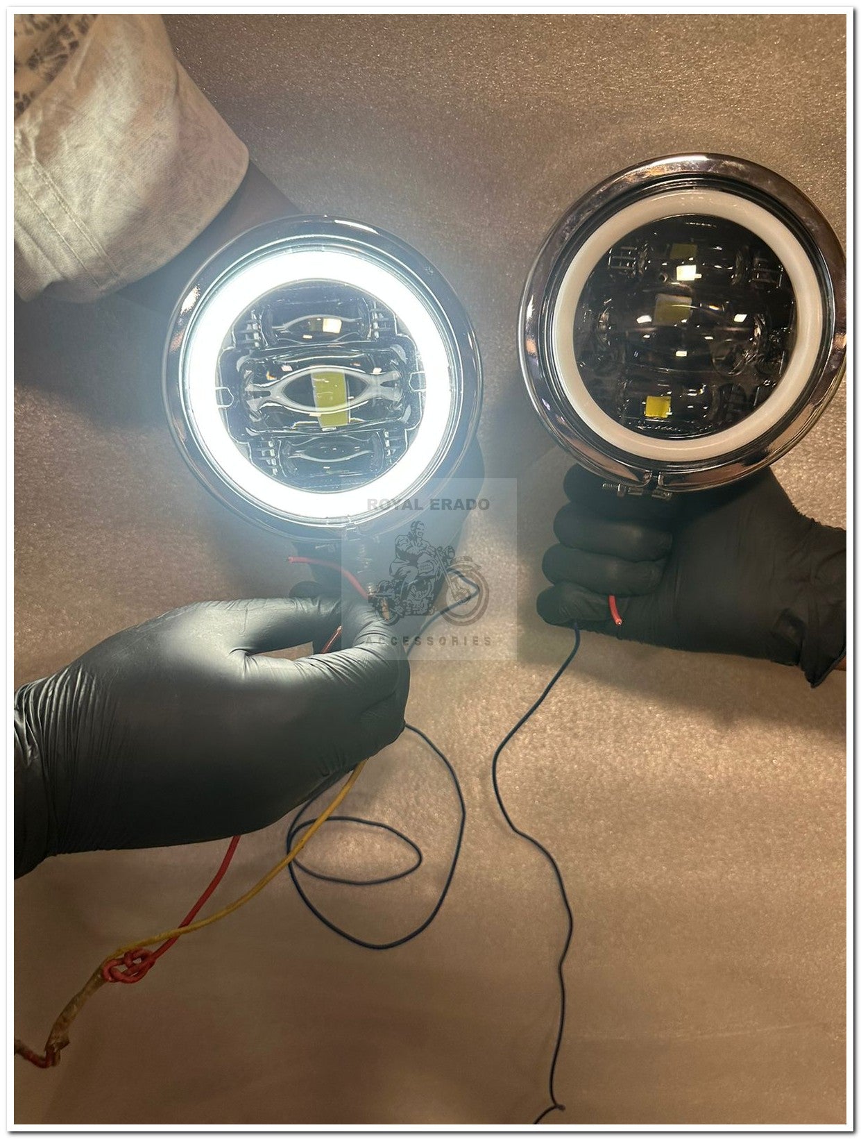 Harley Davidson super meteor 660 sm 650 meteor 350 fog light chrome with ring also fit to harley 883 harley street 750 harley fat boy harley rod street glide