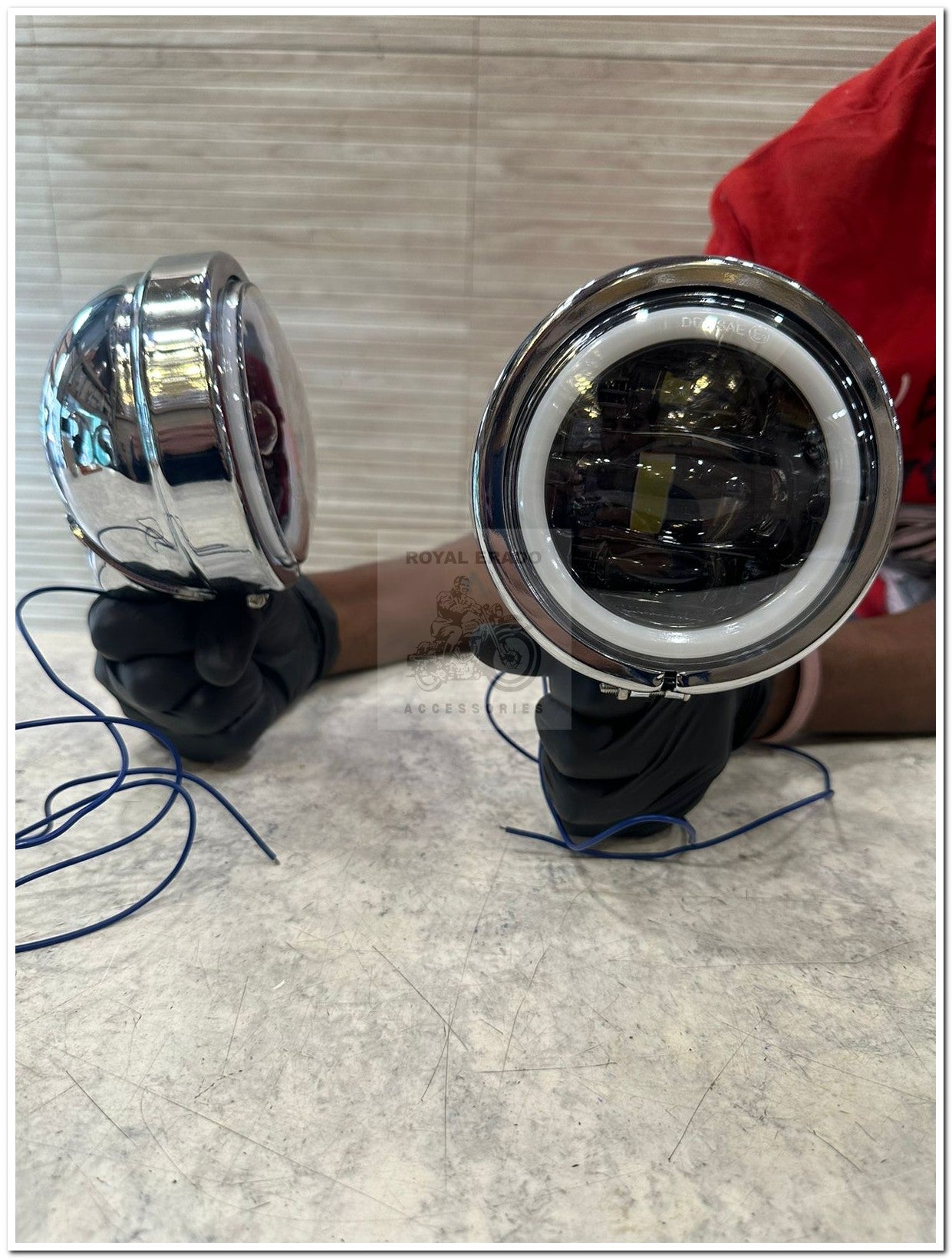 Harley Davidson super meteor 660 sm 650 meteor 350 fog light chrome with ring with black glass inside also fit to harley 883 harley street 750 harley fat boy harley rod street glide