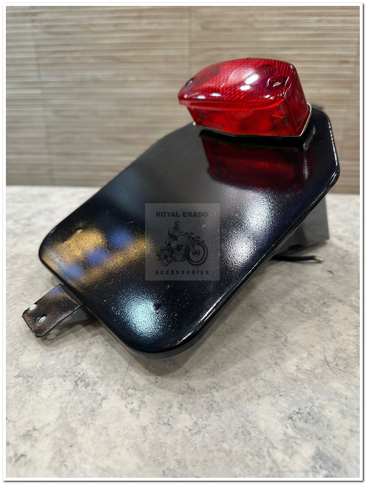 Royal enfield reborn classic battalion standard g2 1962 old model bullet standard 350 rear number plate complete black with broad stand with old model tail light single wire