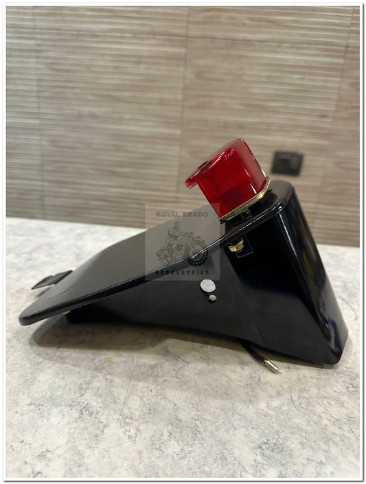 Royal enfield reborn classic battalion standard g2 1962 old model bullet standard 350 rear number plate complete black with broad stand with old model tail light single wire