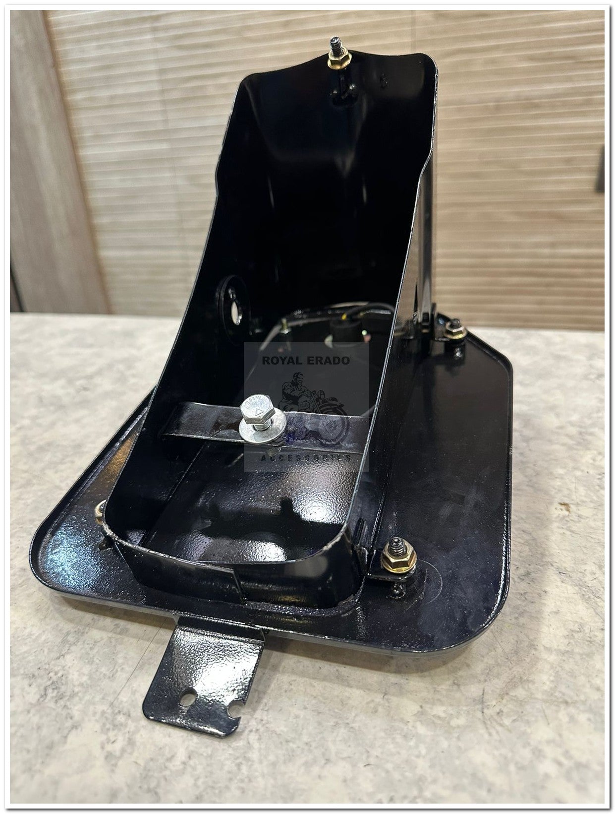 Royal enfield reborn classic battalion standard g2 1962 old model bullet standard 350 rear number plate complete black with broad stand with old model tail light single wire