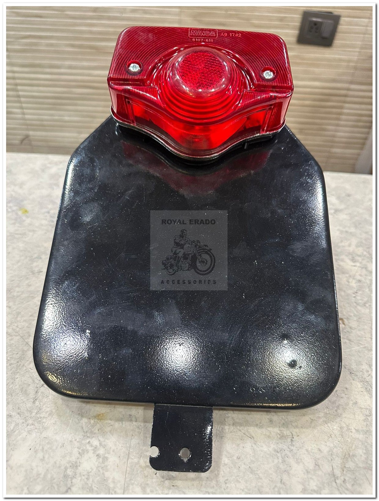 Royal enfield reborn classic battalion standard g2 1962 old model bullet standard 350 rear number plate complete black with broad stand with standard battalion tail light