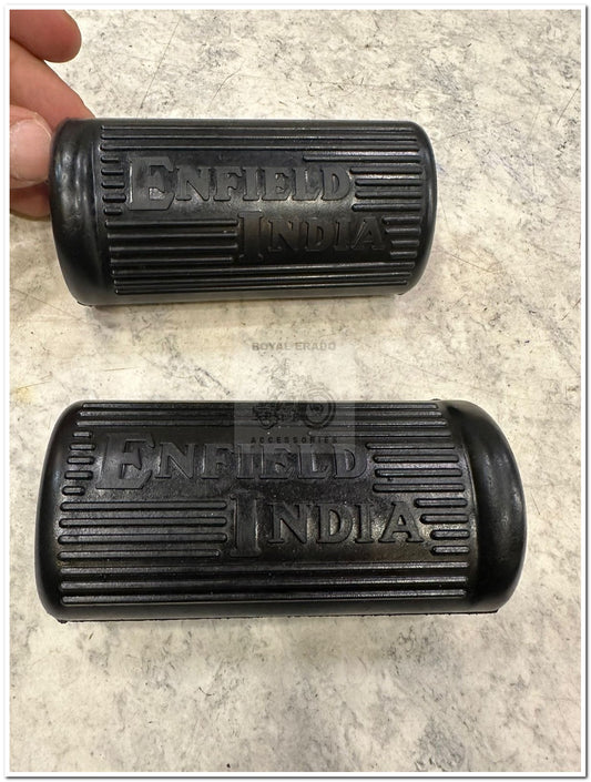 Royal Enfield vintage g2 1962 model Bullet 350 Standard Electra footrest rubber heavy quality, with Enfield India logo written.